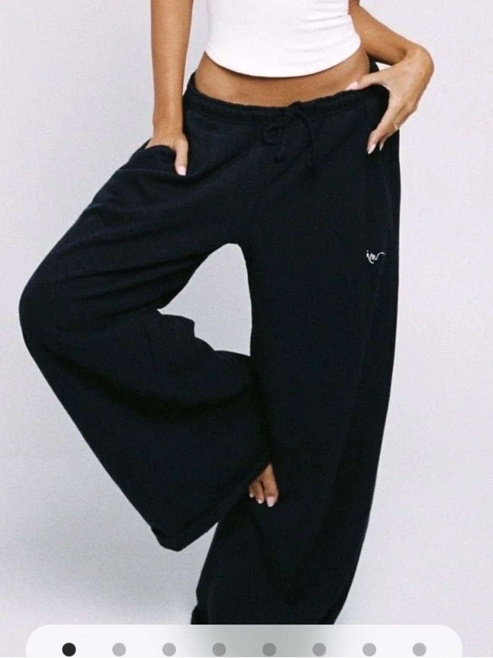 CSB Wide Leg Sweatpants - Deep Navy